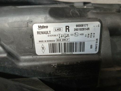 LAMPA FAR PREDNJA STRANA DESNA DACIA DOKKER 260102814R LAMPA FAR PREDNJA STRANA DESNA DACIA DOKKER 260102814R