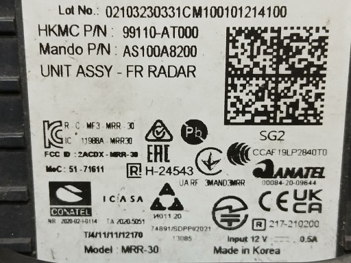 MASKA RADAR KIA NIRO II 2 99110-AT000