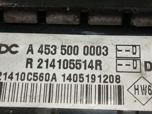 HLADNJAK VODE VENTILATOR KLIMATIZACIJE SMART A453 TWINGO III 3 A453000054