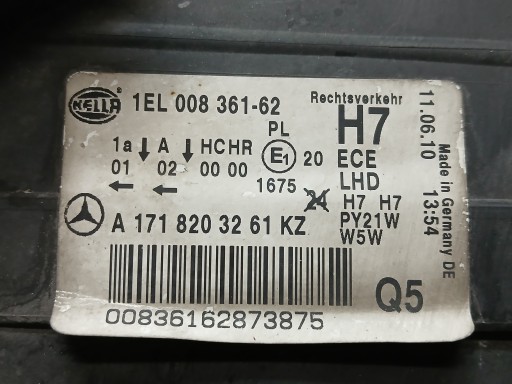 LAMPA FAR PREDNJA STRANA DESNA MERCEDES SLK W171 A171 LEČA A1718203261 LAMPA FAR PREDNJA STRANA DESNA MERCEDES SLK W171 A171 LEČA A1718203261